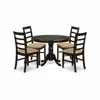 East West Furniture Hlan5-cap-c 5 Pc Kitchen Table Set-dining Table And 4 Dinette Chairs.