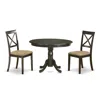 East West Furniture Hlbo3-cap-c 3 Pc Kitchen Table Set-table And 2 Kitchen Chairs