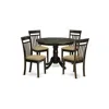East West Furniture Hlca5-cap-c 5 Pc Kitchen Nook Dining Set-kitchen Dining Nook-and 4 Kitchen Chairs In Neutral