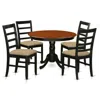 East West Furniture Hlpf5-bch-c 5 Pc Set With A Kitchen Table And 4 Linen Dinette Chairs In Black And Cherry