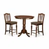 East West Furniture Jach3-mah-c 3 Pc Dining Counter Height Set - Kitchen Dinette Table And 2 Counter Height Stool. In Brown