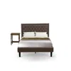 East West Furniture Kd18f-1bf07 2 Pc Bedroom Set - Full Size Bed Brown Headboard With 1 Bedroom Nightstand - Black Finis In Brown