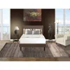 East West Furniture Kd18f-1de07 2 Pc Full Size Bed Set - Platform Bed Brown Headboard With 1 Wood Night Stand - Black Fi