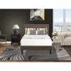 East West Furniture Kd18f-1ga06 2 Piece Bedroom Set - Full Size Bed Brown Headboard With 1 Wooden Nightstand - Black Fin