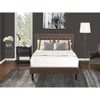 East West Furniture Kd18f-1vl06 2 Piece Wooden Bedroom Set - Wood Bed Frame Brown Headboard With 1 Nightstand - Black Fi