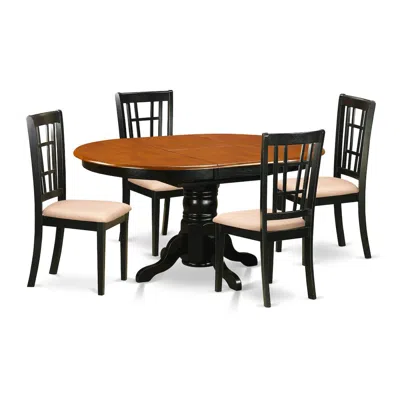 East West Furniture Keni5-bch-c 5 Pc Kitchen Table Set-dining Table With 4 Wood Kitchen Chairs