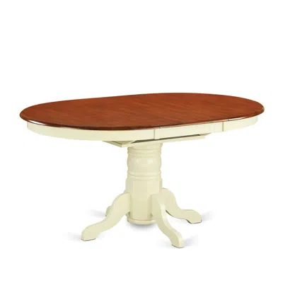 East West Furniture Kenley Single Pedestal Oval Dining Table 42"x60" With 18" Butterfly Leaf In Animal Print