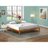 East West Furniture King Size Platform Bed Frame With 4 Solid Wood Legs And 2 Extra Center Legs - Oak Finish