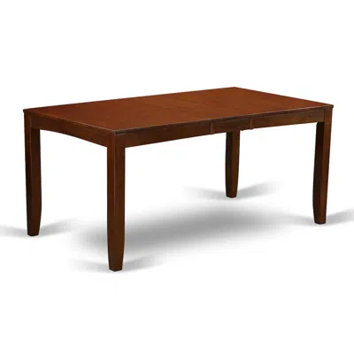 East West Furniture Lynfield Rectangular Dining Table 36"x66" With Butterfly Leaf In Espresso Finish In Brown