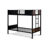 East West Furniture Lyt0blk Lynfield Twin Bunk Bed In Black