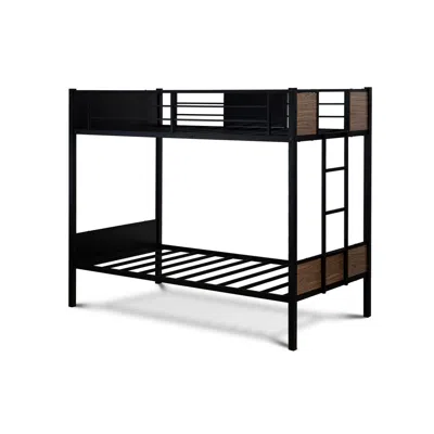 East West Furniture Lyt0blk Lynfield Twin Bunk Bed