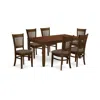 East West Furniture Lyva7-esp-c 7 Pc Dining Table With A 12" Leaf And 6 Cushion Kitchen Chairs