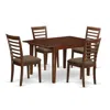 East West Furniture Mila5-mah-c 5 Pc Kitchen Nook Dining Set-breakfast Nook And 4 Dining Chairs In Mahogany In Brown
