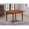 East West Furniture Milan Rectangular Dinette Kitchen Table 36"x54" With 12" Butterfly Leaf In Brown Finish