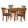 East West Furniture Mlav5-sbr-c 5 Pc Dinette Set For Small Spaces-dining Tables And 4 Dining Chairs