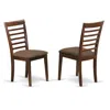 East West Furniture Mlc-mah-c Milan Kitchen Chair With Linen Upholstery Seat - Mahogany Finish