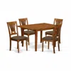 East West Furniture Mlpl5-sbr-c 5 Pc Small Kitchen Table Set-small Dining Tables And 4 Kitchen Chairs In Brown