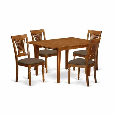 East West Furniture Mlpl5-sbr-c 5 Pc Small Kitchen Table Set-small Dining Tables And 4 Kitchen Chairs