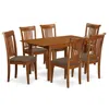 East West Furniture Mlpo7-sbr-c 7 Pc Dinette Set For Small Spaces-kitchen Table And 6 Dining Chairs