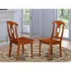 East West Furniture Napoleon Styled Chair With Wood Seat, Set Of 2