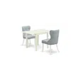 East West Furniture East-west Furniture Ndsi3-lwh-15 - A Dining Table Set Of Two Great Parson Chairs With Linen Fabric B