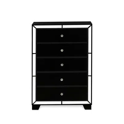 East West Furniture Nella Wood Nightstand With 2 Drawers For Any Bedroom - Black Legs