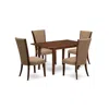 East West Furniture East-west Furniture Nfve5-mah-47 - A Dining Room Table Set Of 4 Amazing Parson Dining Chairs Using L