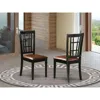 East West Furniture Nicoli Dining Chair With Faux Leather Upholstered Seat , Set Of 2