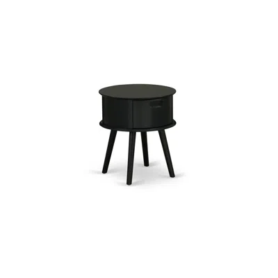 East West Furniture Night Stand Black, Gone11