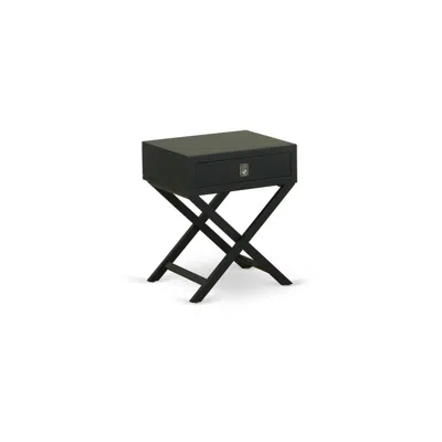 East West Furniture Night Stand Black, Hane11