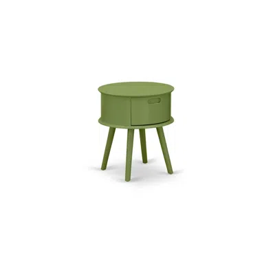 East West Furniture Night Stand Clover Green, Gone12 In Brown