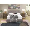 East West Furniture Nl14q-2vl07 3 Pc Bed Set - 1 Bed Brown Taupe Velvet Fabric Headboard And 2 Nightstands - Distressed 