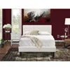 East West Furniture Nl19f-1vl14 2 Piece Bed Set - 1 Full Size Bed White Velvet Fabric Headboard And 1 Nightstand - Urban