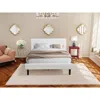East West Furniture Nl19q-1bf13 2 Pc Queen Size Bedroom Set - 1 Queen Bed White Velvet Fabric Headboard And 1 Night Stan