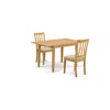 East West Furniture Noan3-oak-c 3 Pc Dining Room Set - Small Dining Table And 2 Kitchen Chair
