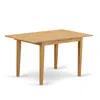 East West Furniture Norfolk Rectangular Table With 12" Butterfly Leaf -oak Finish.