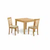 East West Furniture Oxan3-oak-c 3 Pc Table And Chairs Set - Table And 2 Dining Chairs