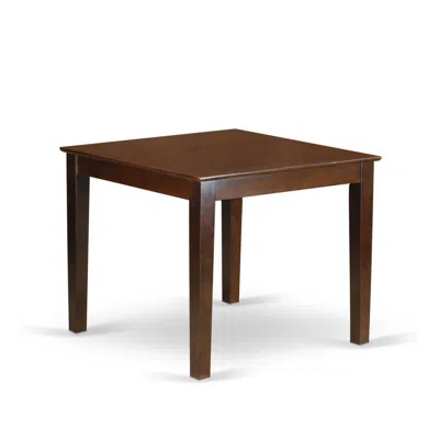 East West Furniture Oxford Square Dining Table - Mahogany Finish