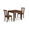 East West Furniture Oxml3-mah-c 3 Pc Dinette Table Set With A Dining Table And 2 Dining Chairs In Mahogany