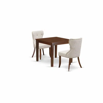 East West Furniture East-west Furniture Oxsi3-mah-35 - A Dining Room Table Set Of 2 Excellent Kitchen Dining Chairs With