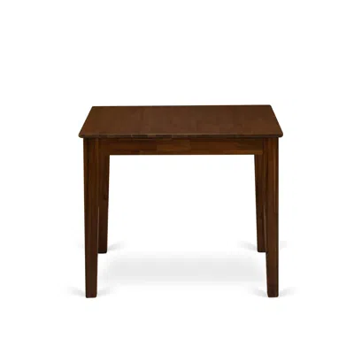 East West Furniture Oxt-awa-t Beautiful Dinette Table With Natural Color Table Top Surface And Asian Wood Kitchen Table  In Brown