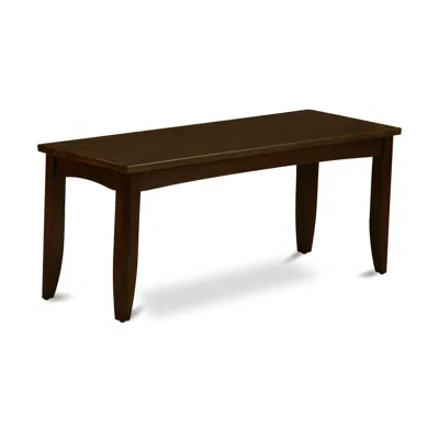 East West Furniture Parfait Dining Bench With Wood Seat In Cappuccino Finish. In Brown