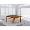 East West Furniture Parfait Square Table With 18"butterfly Leaf - Saddle Brown Finish