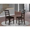 East West Furniture Parfait Stool Wood Seat With Lader Back, Set Of 2