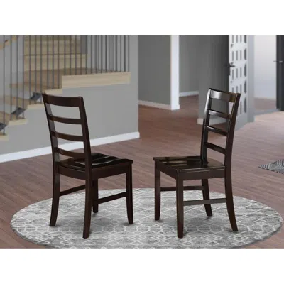 East West Furniture Parfait Stool Wood Seat With Lader Back, Set Of 2 In Blue