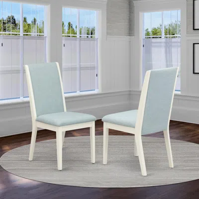 East West Furniture Parson Chairs-, Lap0t15 In Gray