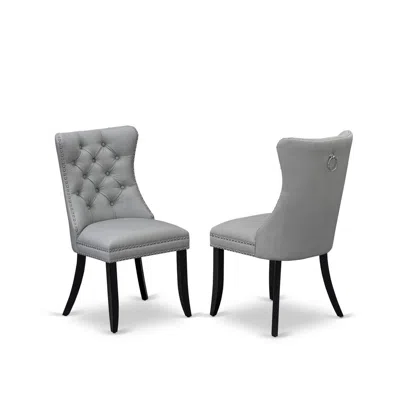 East West Furniture Parson Dining Chairs In Blue