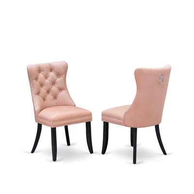 East West Furniture Parson Dining Chairs In Pink