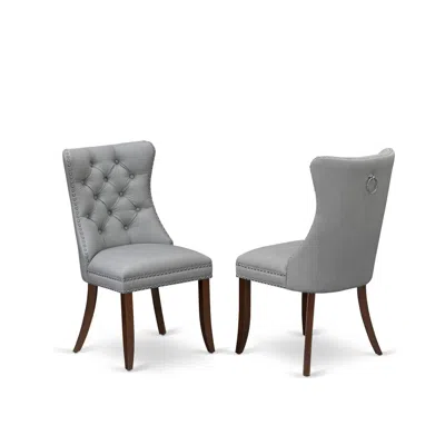 East West Furniture Parson Dining Chairs In Brown
