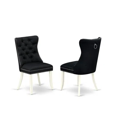 East West Furniture Parson Dining Chairs In Brown